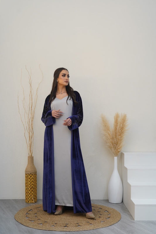Velvet Purple Abaya