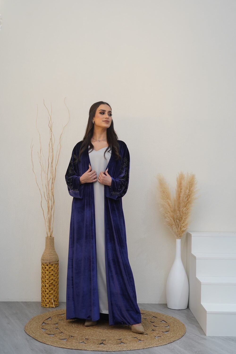 Velvet Purple Abaya