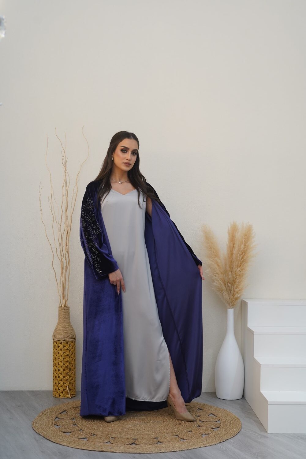 Velvet Purple Abaya
