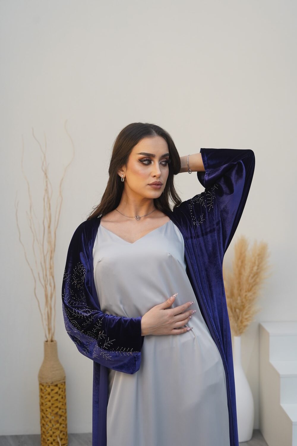Velvet Purple Abaya
