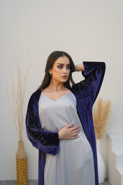 Velvet Purple Abaya
