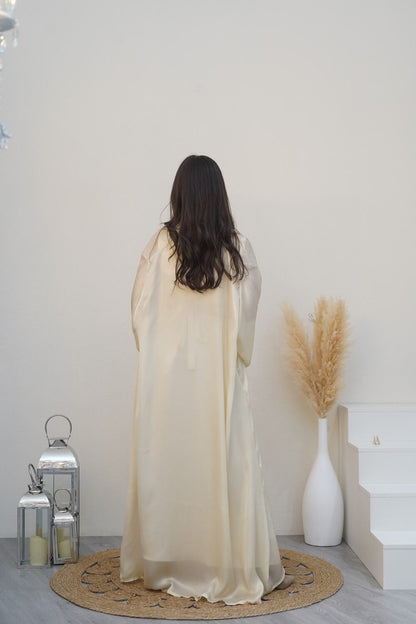White Golden Abaya